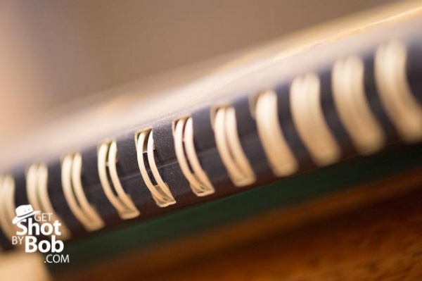 Close up shot of a spiral bound notebook