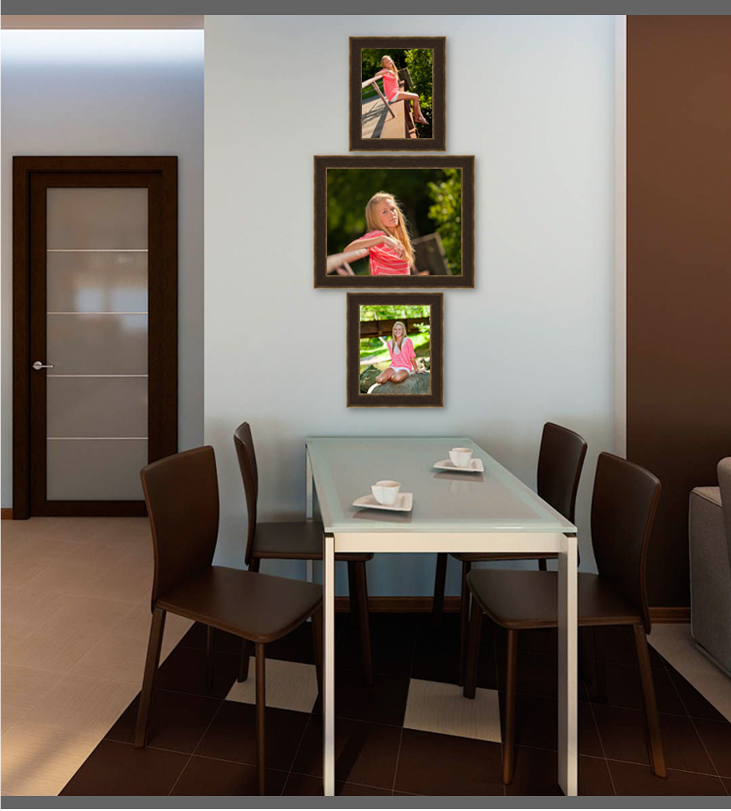 Our projection Sales System lets you see your pictures in your house so you can be sure they are going to look just right