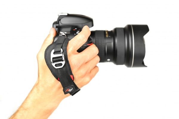 Photo of a hand holding a camera
